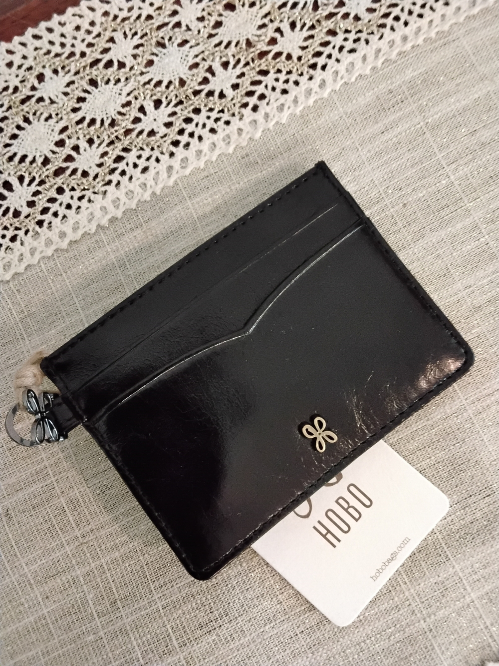 HOBO Black Leather Card Holder - Picture 4 of 5